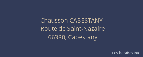 Chausson CABESTANY