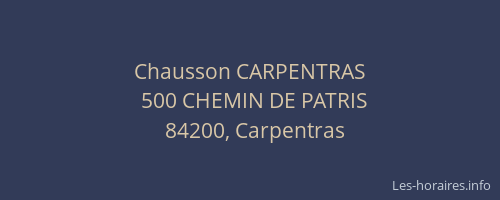 Chausson CARPENTRAS