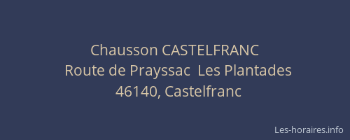 Chausson CASTELFRANC