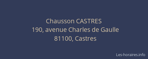 Chausson CASTRES