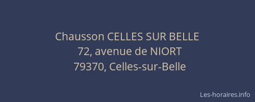 Chausson CELLES SUR BELLE