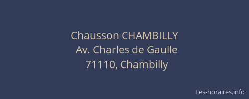 Chausson CHAMBILLY
