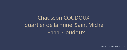 Chausson COUDOUX