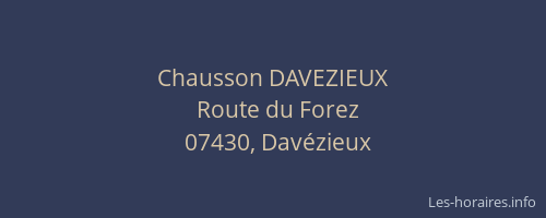Chausson DAVEZIEUX