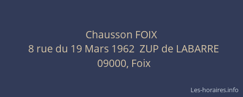Chausson FOIX