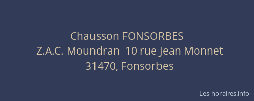 Chausson FONSORBES