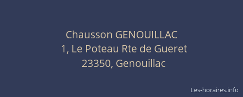 Chausson GENOUILLAC