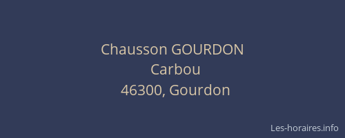 Chausson GOURDON