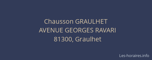 Chausson GRAULHET
