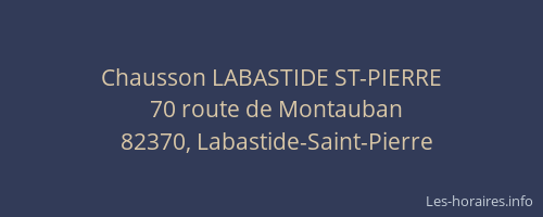 Chausson LABASTIDE ST-PIERRE