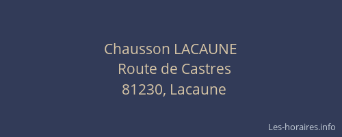 Chausson LACAUNE