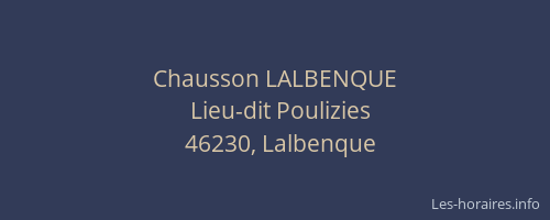 Chausson LALBENQUE