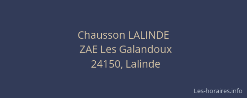 Chausson LALINDE