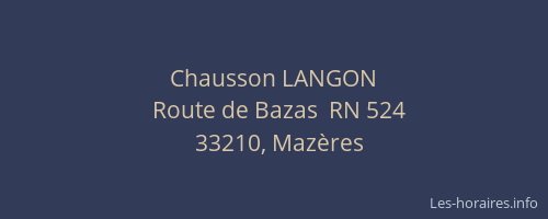 Chausson LANGON