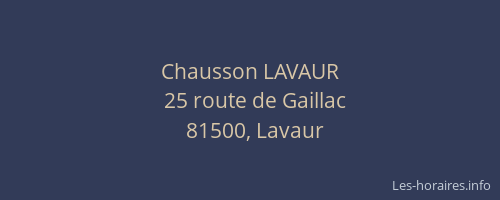 Chausson LAVAUR