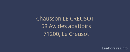 Chausson LE CREUSOT