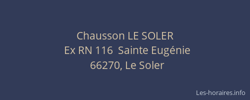 Chausson LE SOLER