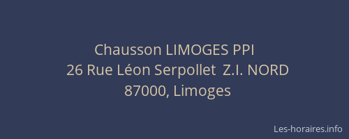 Chausson LIMOGES PPI