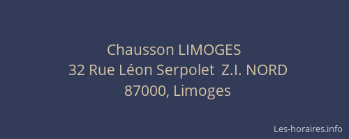 Chausson LIMOGES