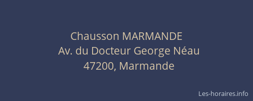 Chausson MARMANDE