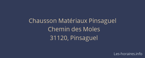 Chausson Matériaux Pinsaguel