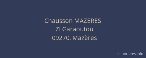Chausson MAZERES