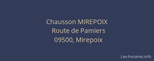 Chausson MIREPOIX