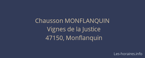Chausson MONFLANQUIN