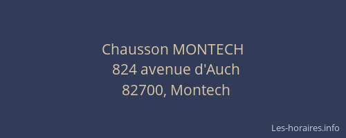 Chausson MONTECH
