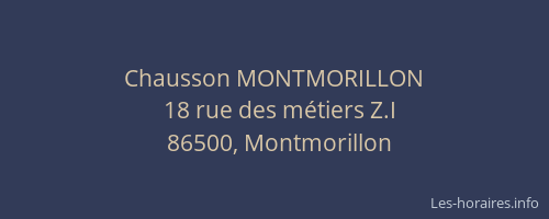 Chausson MONTMORILLON