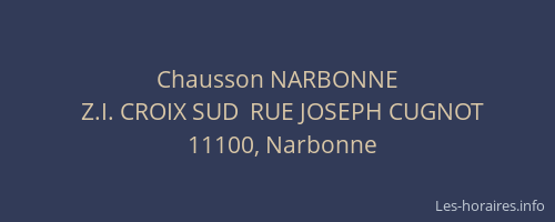 Chausson NARBONNE