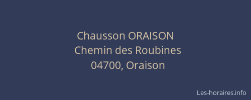 Chausson ORAISON