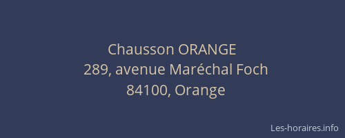 Chausson ORANGE