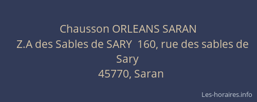 Chausson ORLEANS SARAN