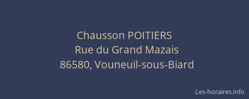 Chausson POITIERS