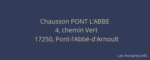 Chausson PONT L'ABBE