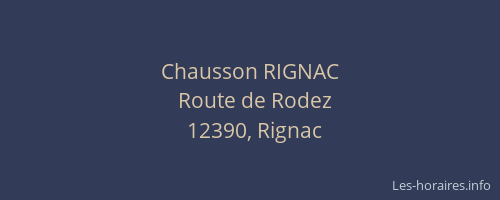 Chausson RIGNAC