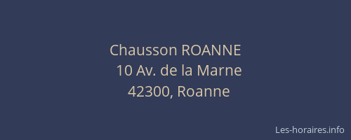 Chausson ROANNE