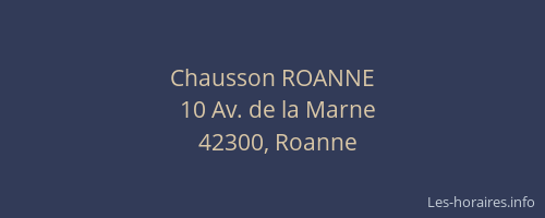 Chausson ROANNE