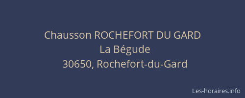 Chausson ROCHEFORT DU GARD