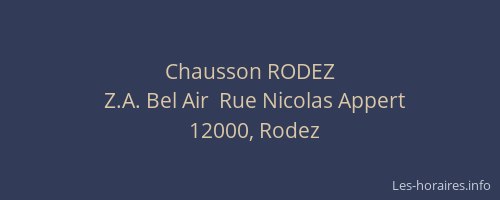 Chausson RODEZ