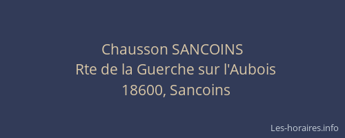 Chausson SANCOINS