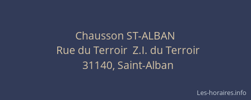 Chausson ST-ALBAN