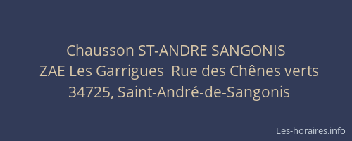 Chausson ST-ANDRE SANGONIS