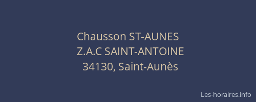 Chausson ST-AUNES