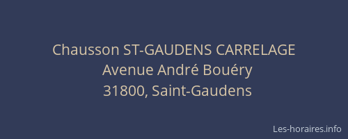 Chausson ST-GAUDENS CARRELAGE