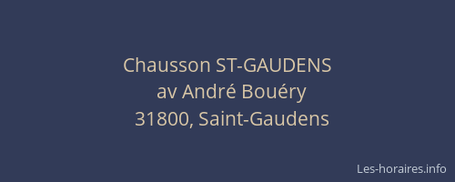 Chausson ST-GAUDENS