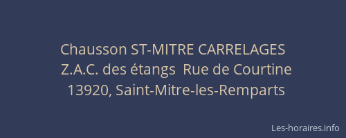 Chausson ST-MITRE CARRELAGES