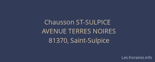 Chausson ST-SULPICE