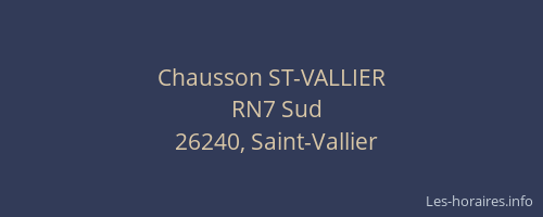 Chausson ST-VALLIER